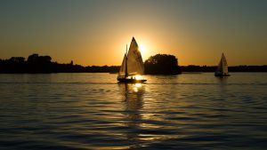 sailing on the lake